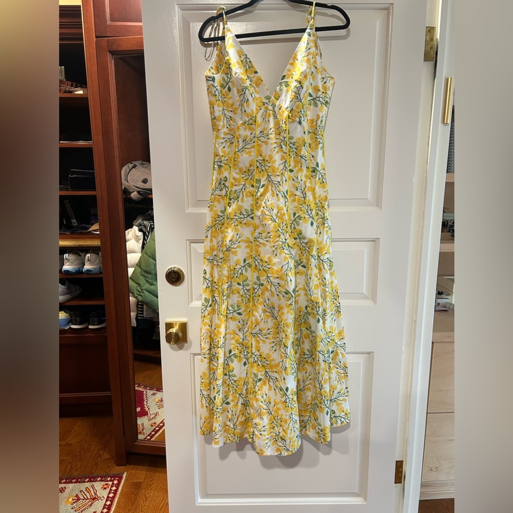 Floral Yellow and Green Dress - Picture 2 of 3